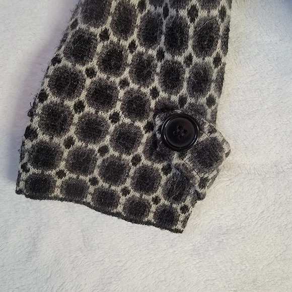 Heather B Wool Blend Zip Up Back White Sweater Size S - Picture 4 of 10